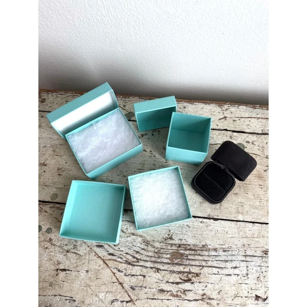 Tiffany & Co‎ Jewelry Box Lot Presentation Box Velvet Ring Case Accessory Boxes